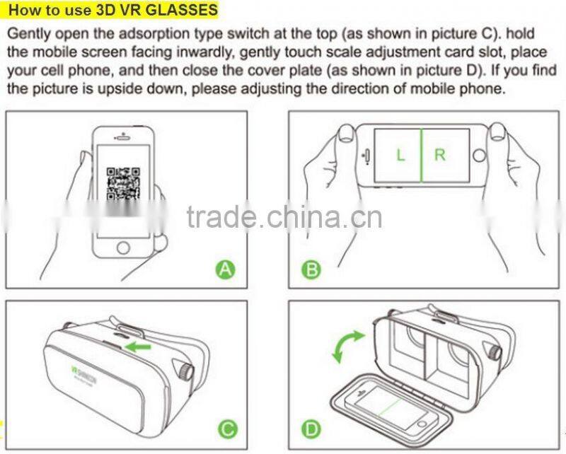 Vr Shinecon 3d Glasses For Pc Games/movies/xbox With Blue Tooth Remote Vr 3d Glasses Virtual Reality