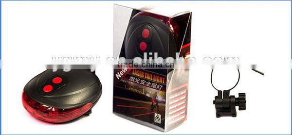 Flashing Bike Cycling 5 Led +2 laser Tail Light Waterproof Cycling Safety Bicycle Rear Lamp Warning Bike Laser