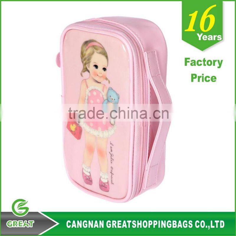 Customized pvc cosmetic bag with zip