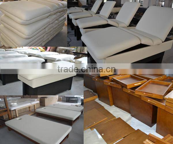 good quality spa salon furniture ,2000# S mooth Solid Wood Foot Step Trolley, beauty facial trolley , beauty stool