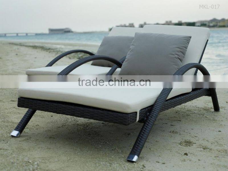 Hot Sale Outdoor Sun Lounger Furniture - Patio Sunbed for Hotel Furniture ( Alu Frame with Power Coated)