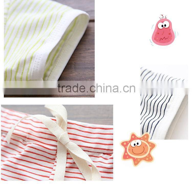 Factory Price Summer Popular Soft Cotton Number 7 Printing Stripes Clothing Sets for Children
