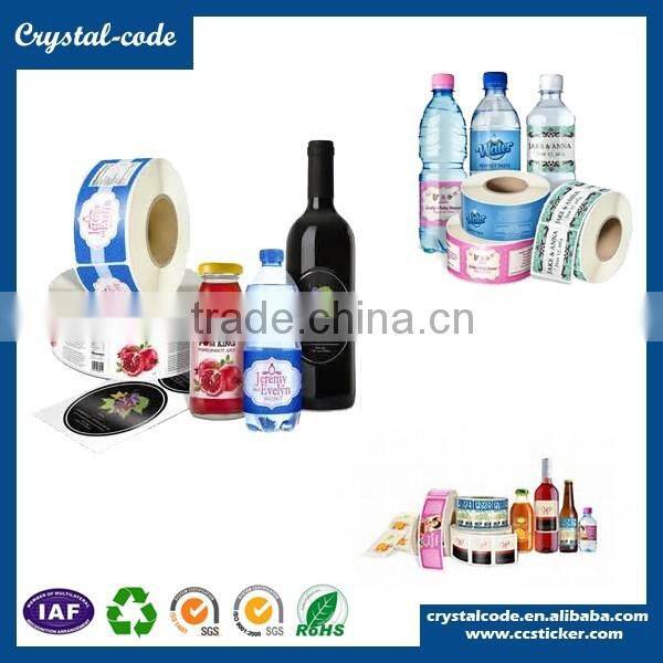 High quality printing wine vinyl strong adhesive bottle label