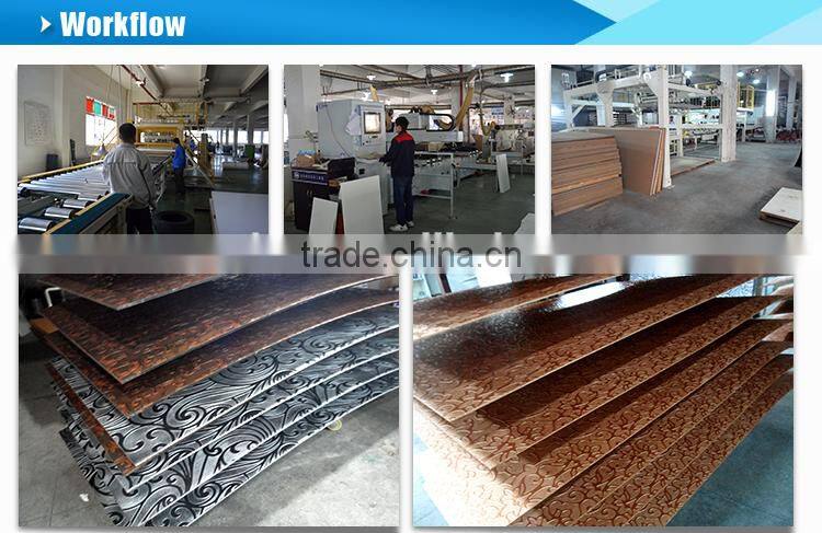 Eco-friendly 3d effect wood decorative wall panel pvc wall panels