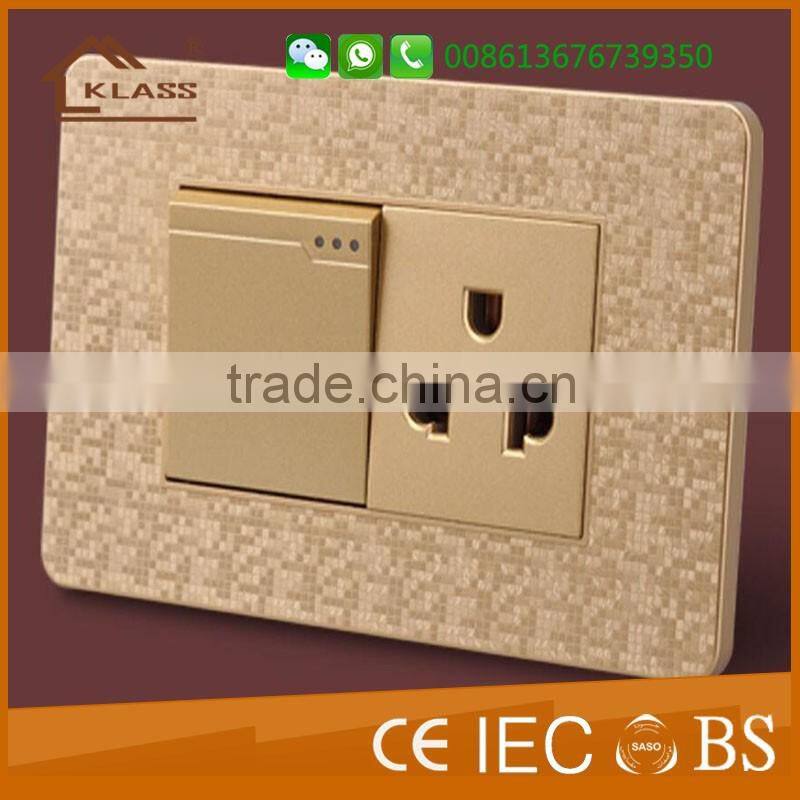 Hot sale stainless steel 1gang 2 way wall switch for home