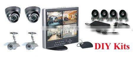 complete cctv system H.264 4CH LCD DVR Combo HK-S1504M