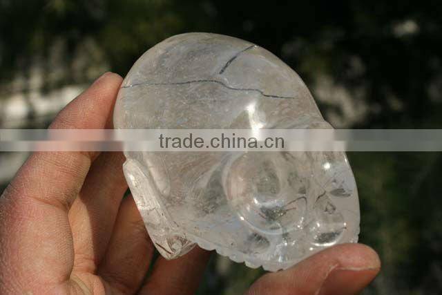 Clear Quartz Rock Crystal Skull white / Natural Quartz crystal Carving Skull / Hand Carved Crystal Skull Wholesale