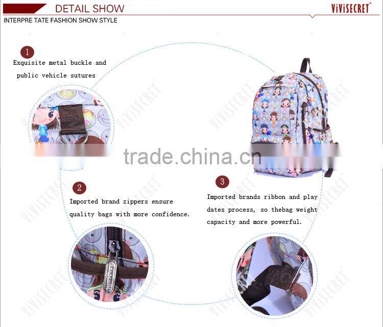 2016 lower price waterproof school bags for kid new stylish high quality backpacks made in China