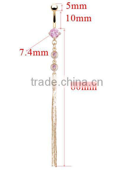 Women Sex Tassel zircon Bell Ring Navel Ring Sell