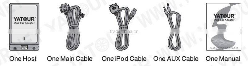 Yatour iphone/i-touch/ipod adapter for car stereo