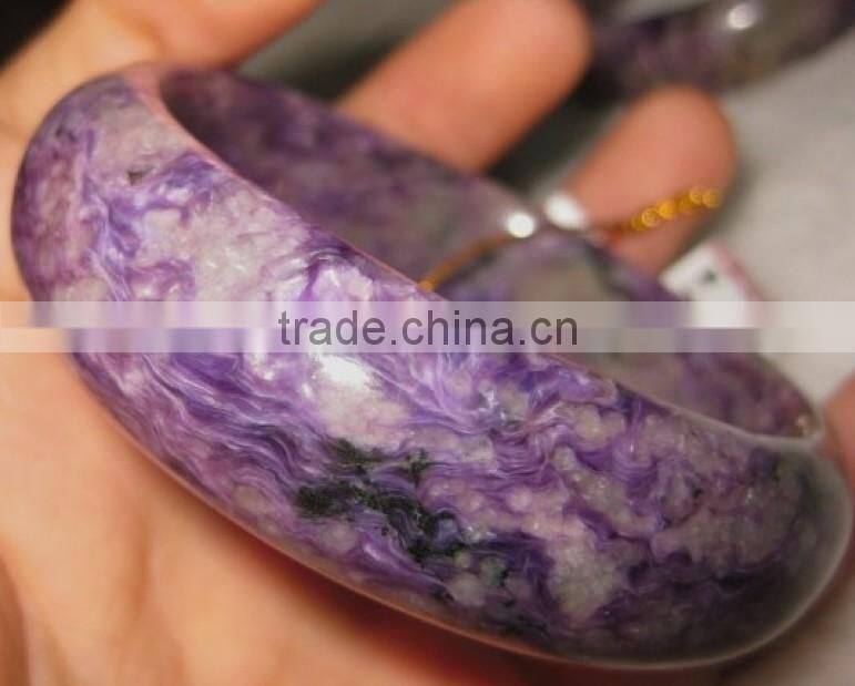 55-60mm inside diameter natural charoite gemstone bangle