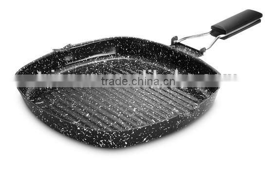 Grill pan with marble coating new premium cookware pressure kitchen cookware