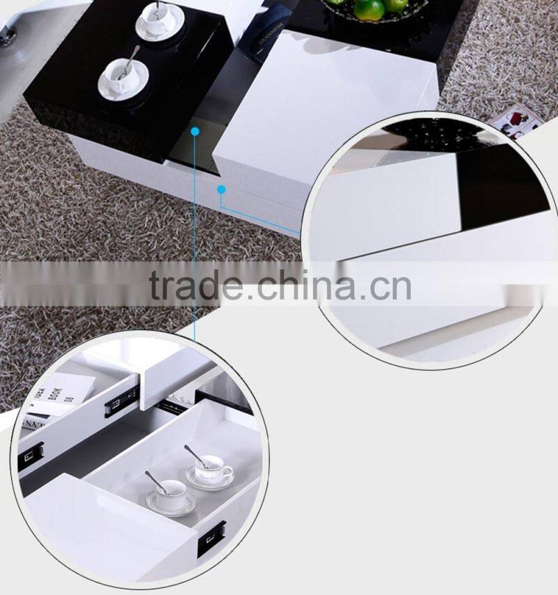 MDF High Gloss Extended Coffee Table/Tea Table