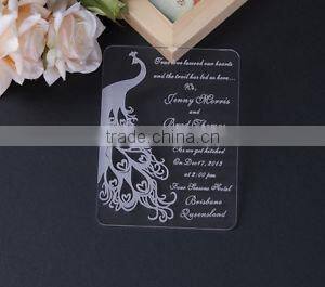 China Regional Feature clear acrylic wedding invitation card wholesale