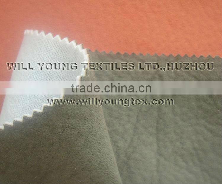 Bronzed,Printed suede fabric laminated for sofa cover
