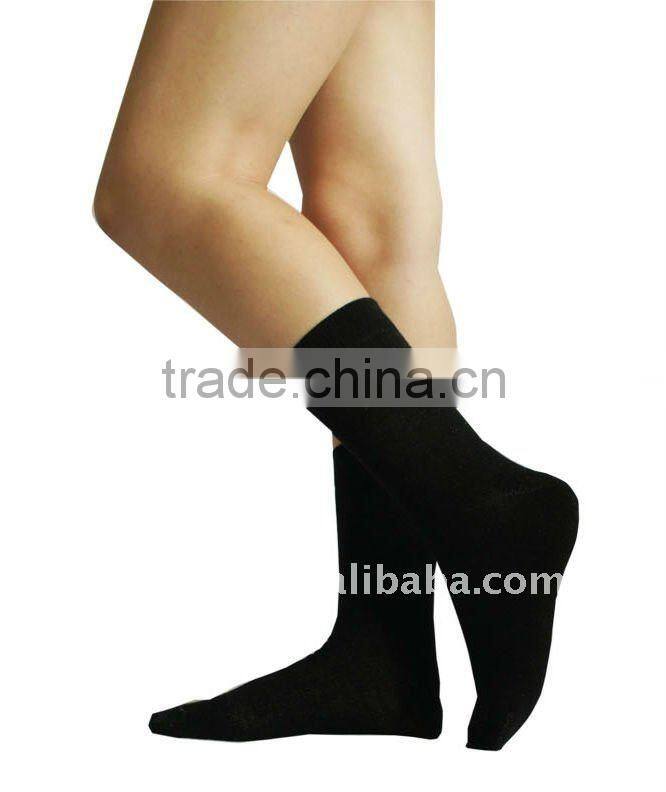 Black cotton silver fiber diebetic socks