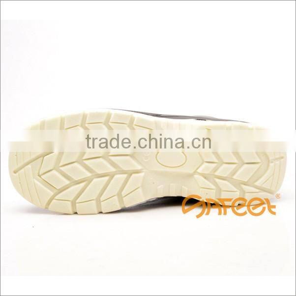 EN ISO 20345 micro fiber material steel toe cap protection esd white shoes lab shoes pure white shoes manufacturer SA-6122