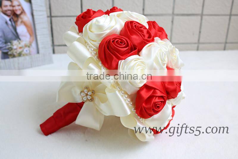 Handmade silk wedding bouquet