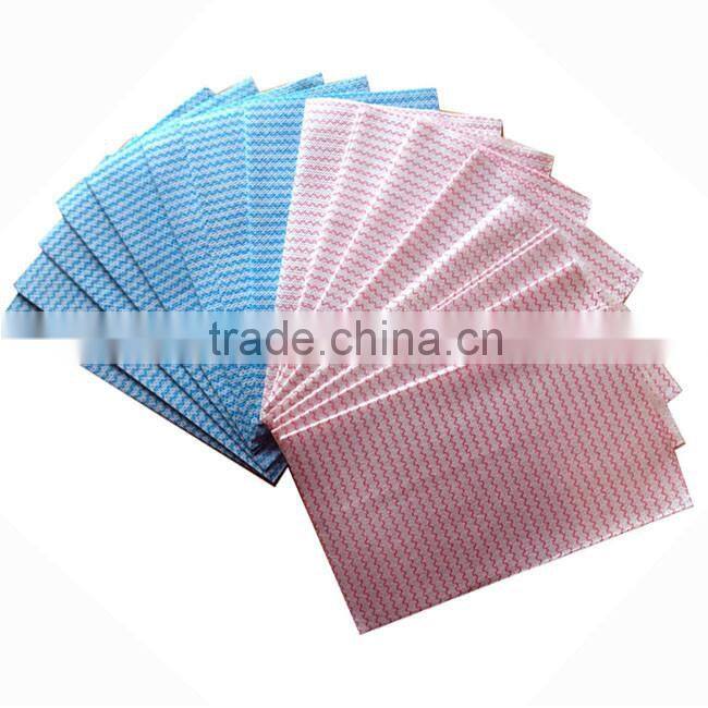 Disposable microfiber nonwoven kitchen cleaning rags
