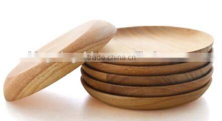 Round Solid Wooden Dinner Disigner Plate