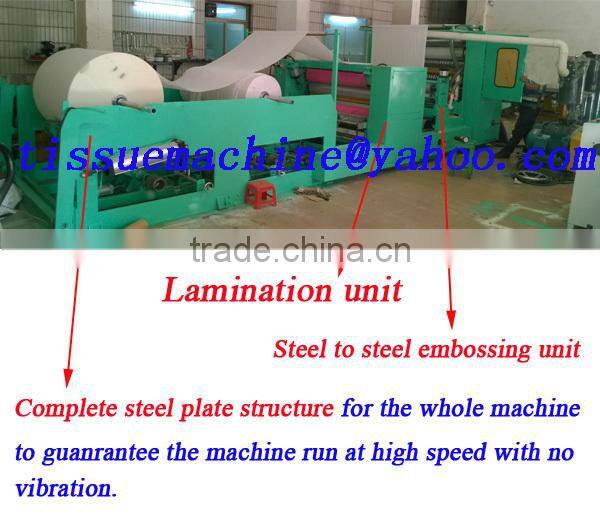 Laminating Printing High Speed Automatic Gluing V Fold Paper Towel Machine