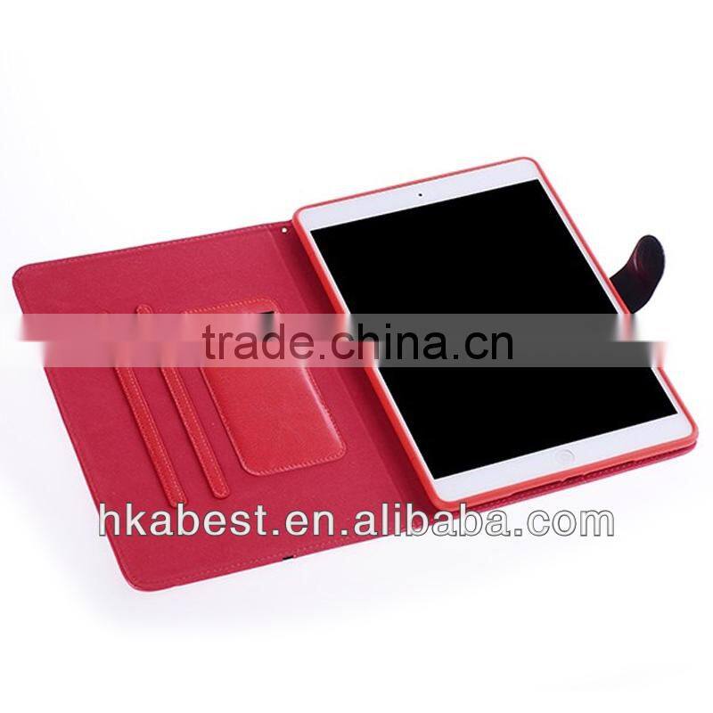 dual color leather protective case for ipad air,pu stand leather case for ipad 5