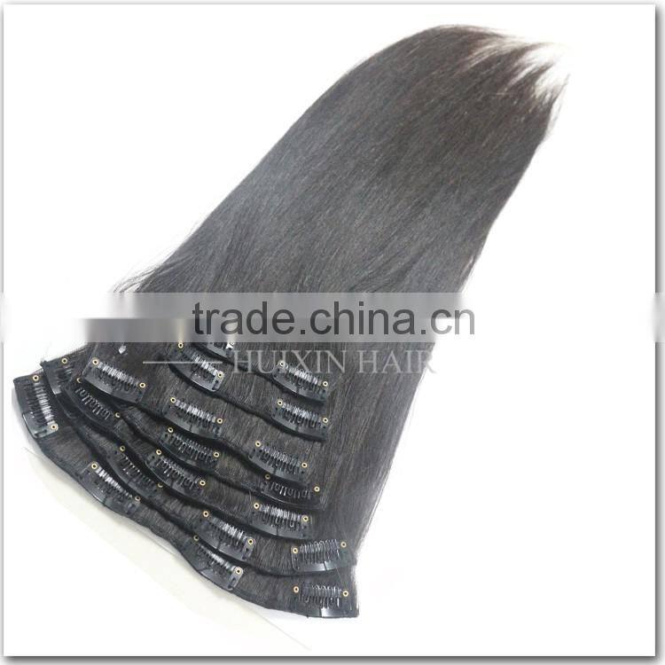 Silky Straight Wave Bohemian Remy Clip In Human Hair Extensions For Wholesales