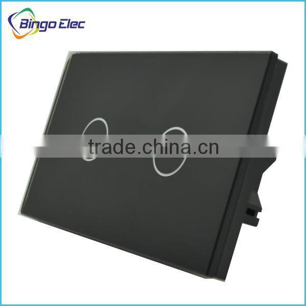 Bingo 220V/50-60HZ,two gang two way switch,touch electric light switch,US standard