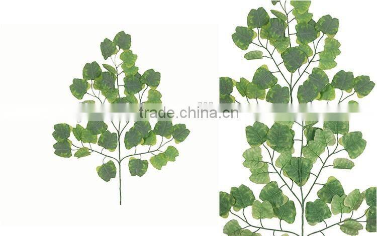 2016 hot sale decorative artificial leaves ginkgo leaf home decoration