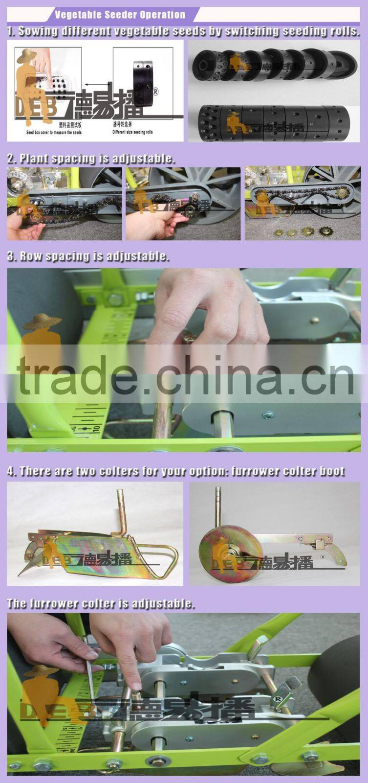 light handy portable planting machine for vegetable seeds