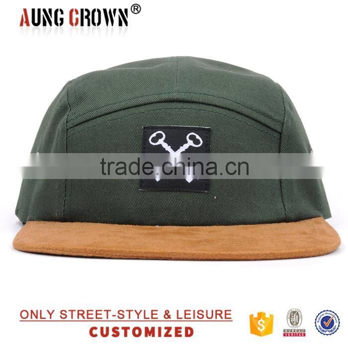 flat brim design your own 5 panel hat cap