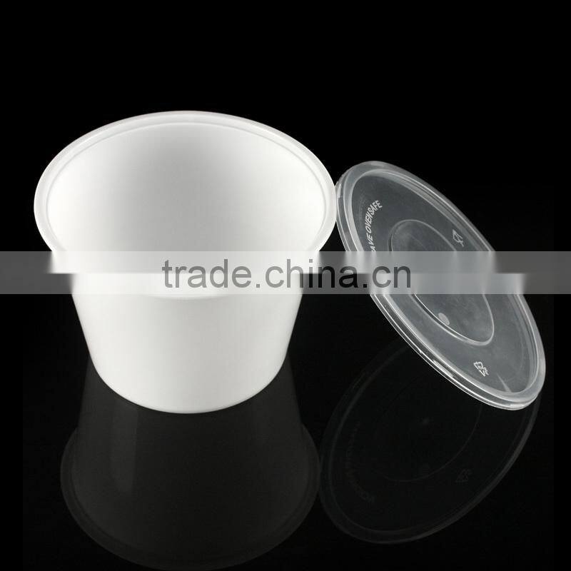 Disposable plastic bowl with lid soup Porridge plastic container 1500ml