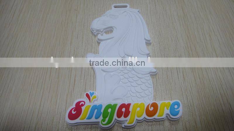 2015 Customized Design Soft Pvc Luggage Tag Rubber Loop