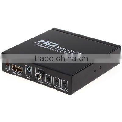 AV+HDMI to HDMI CONVERTER, Adopting DCDI processing and Scaler video processing technology.