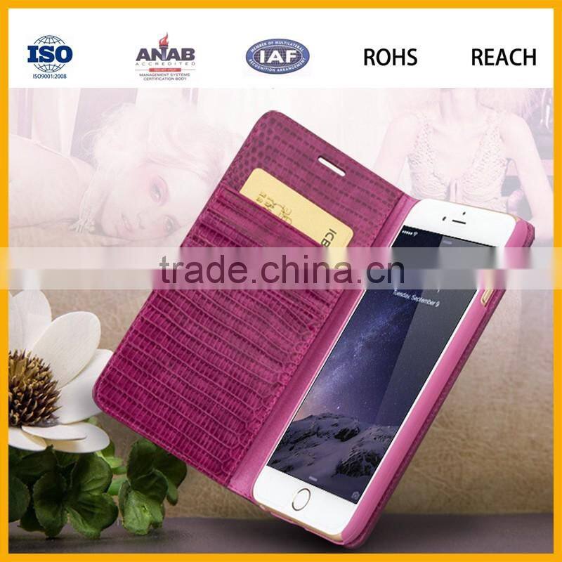 Fashion design PU leather mobile phone case for iphone 6