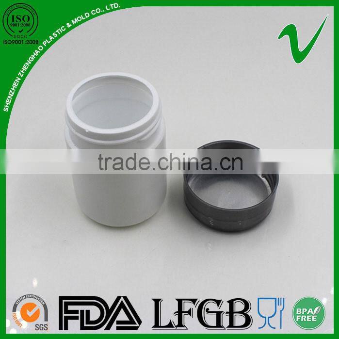 Custom design empty plastic medicine container with screw cap