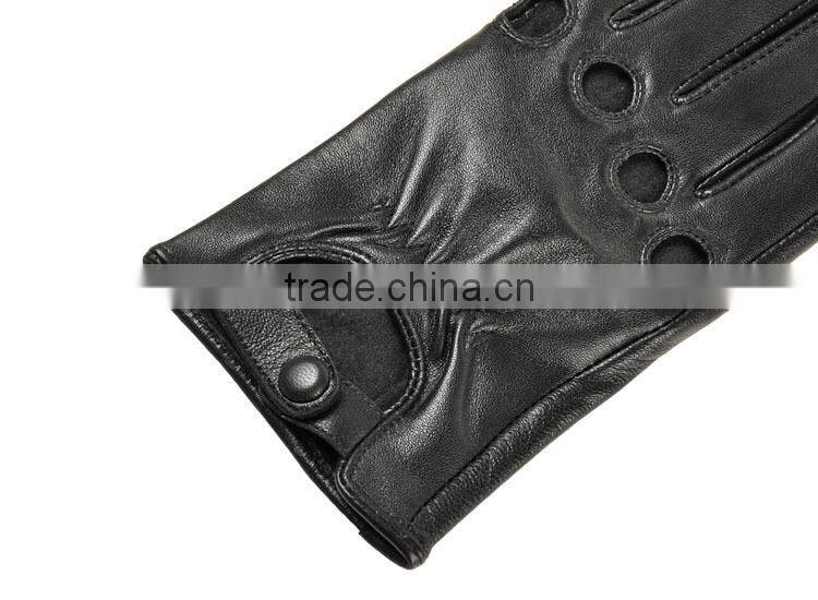 Fashion lady driving sheepskin leather gloves