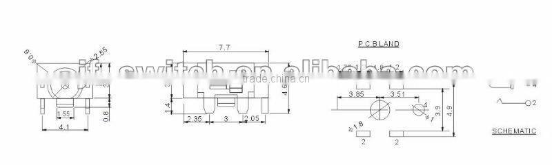 2.0mm power dc jack DC-015-H