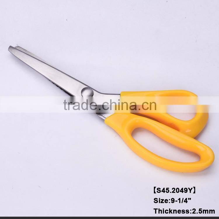 S45.2049-2016 New design high grade quality 9-1/2 pinking shears with colorful PP handle