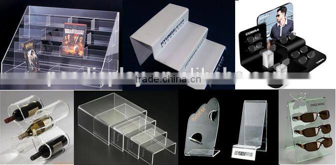 custom clear assembled supermarket shelf acrylic display rack for wholesale cheap