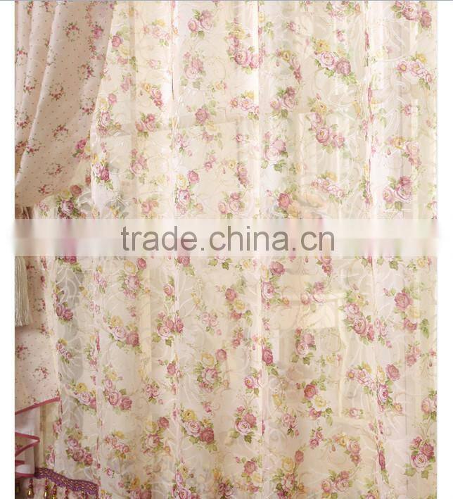 2015 hot sale printed designed No. 14 window curtains, made- up black out fabric in home or hotel