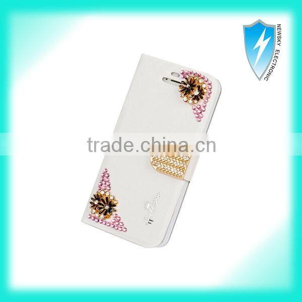 New product Diamond wallet Case for iPhone 6, phone case for iphone 6 with card holder