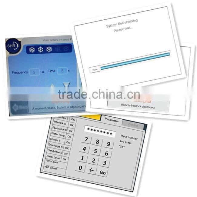 Copper reflector with silver coated In-Motion SHR E-light IPL Hair Removal Machine +RF