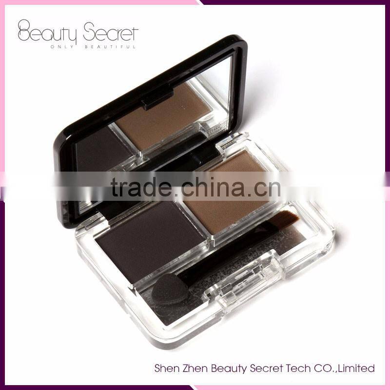 eyebrow gel waterproof powder palette with 2 color