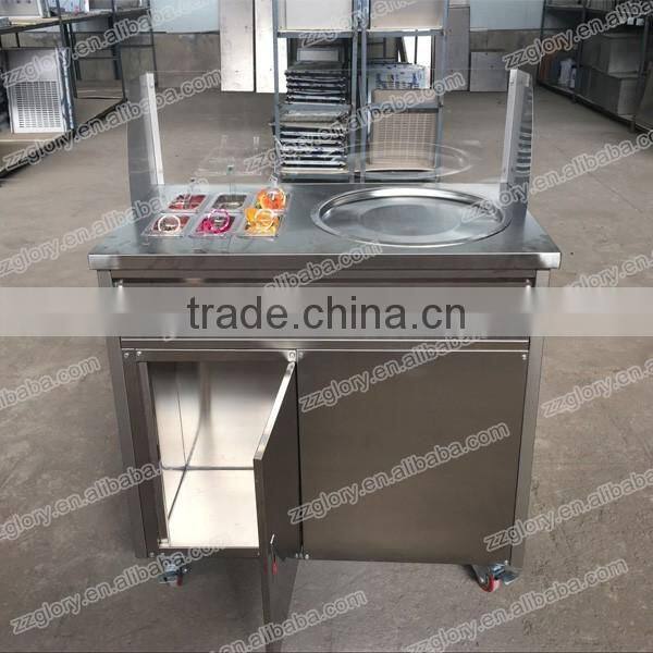 Imported Compressor High Efficiency Fried Ice Cream Machine