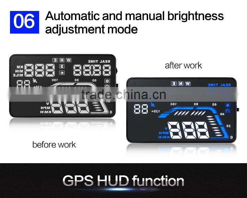 car auto display Q7 multi function monitor system GPS HUD