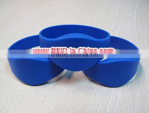 MF 1K/S50 RFID printable Silicone/Rubber/Reusable Wristbands for Festival Events