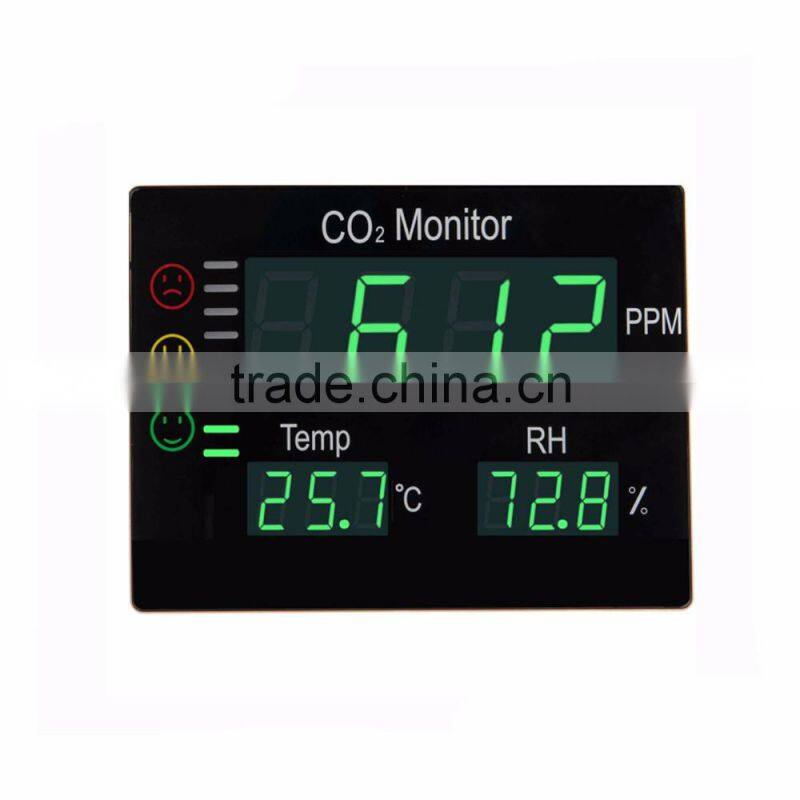 High Quality Wall Mount Security CO2 Gas Detector LCD Screen Portable CO2 Monitor