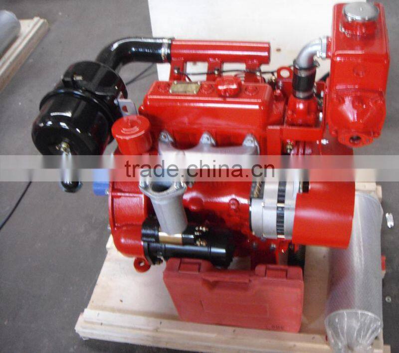 Fire fighting diesel engine with water cool or heat exchanger