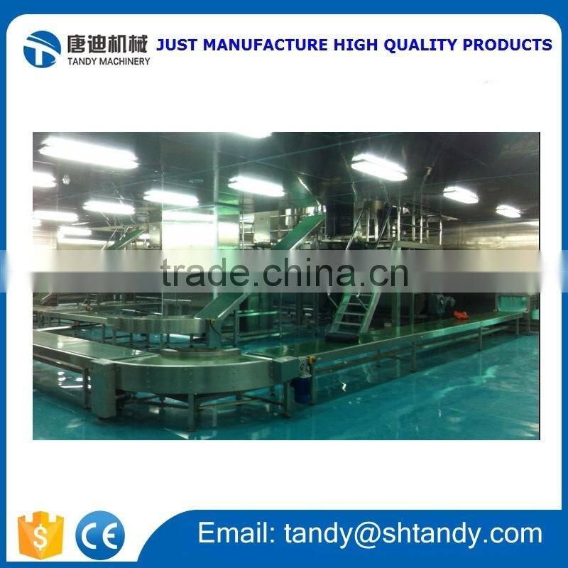 Industrial plastic bottle turning belt conveyor